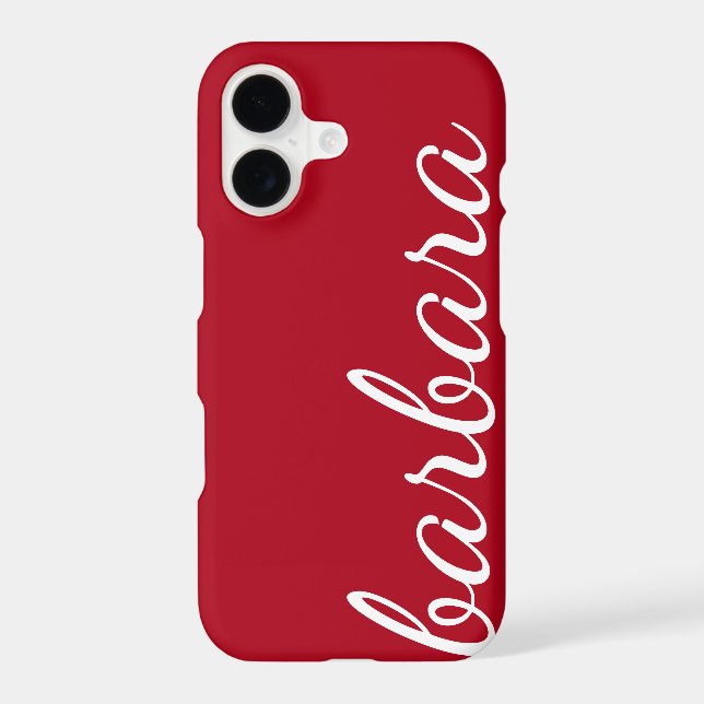 Red Trendy Script Personalised (Back)