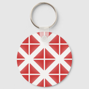 Red Trendy Triangle Pattern Key Ring