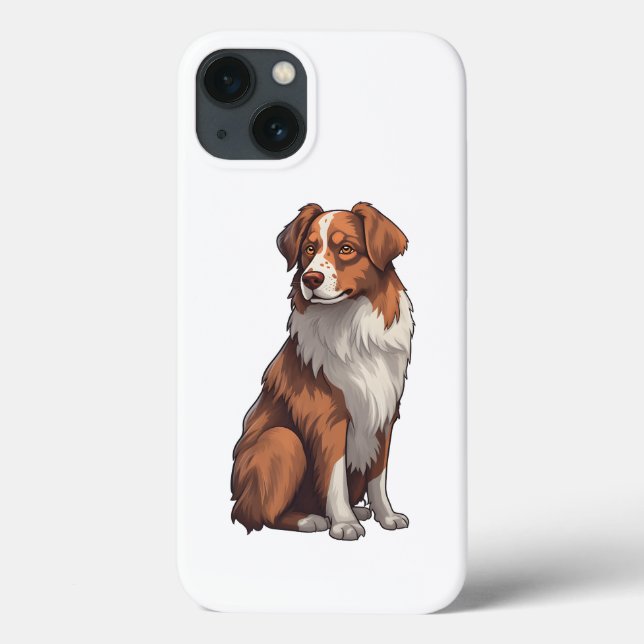 Red Tri Australian Shepherd Case-Mate iPhone Case (Back)