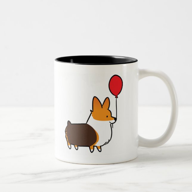 Red Tri-Colour Corgi Balloon Mug | CorgiThings (Right)