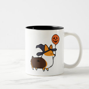 Red Tri-Colour Corgi Halloween Mug CorgiThings