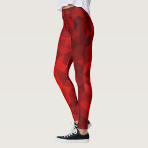 red triangle background abstract pattern low poly  leggings