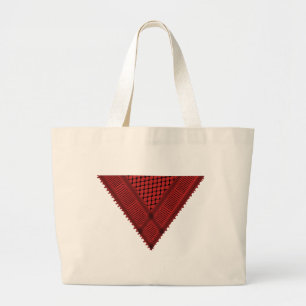 red triangle Keffiyeh Palestine resistance symbol Large Tote Bag