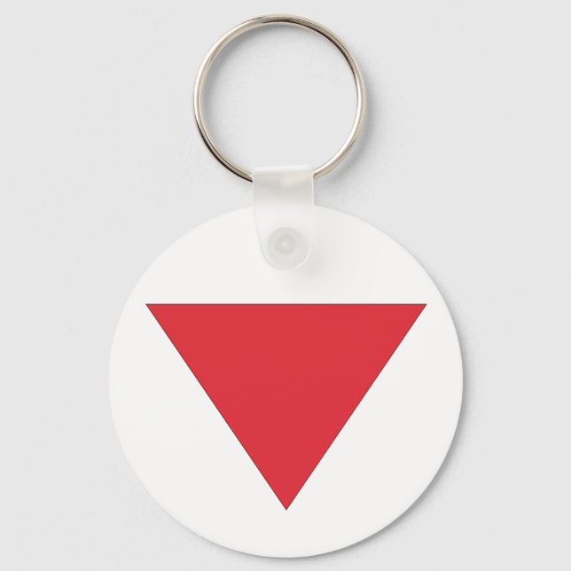 Red Triangle Key Ring (Front)