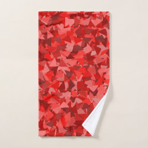 Red Triangle Pattern Hand Towel