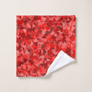 Red Triangle Pattern Wash Cloth