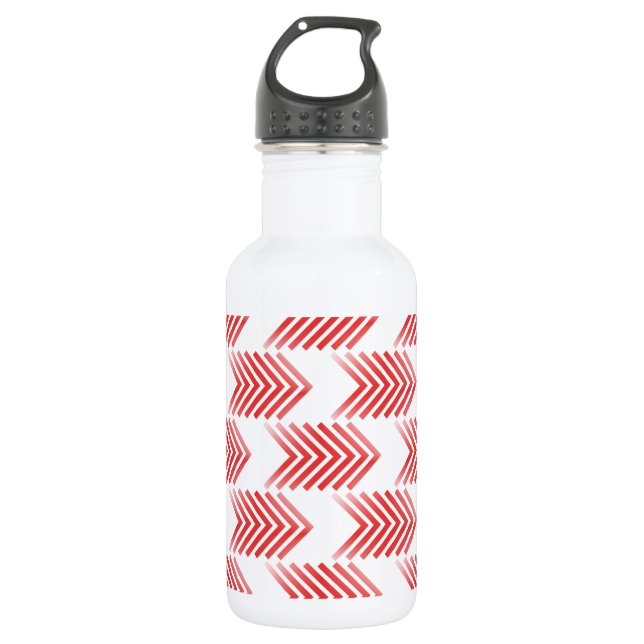 Red Tribal Arrow Pattern 532 Ml Water Bottle (Front)