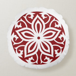 Red TRIBAL CIRCLE OF LIFE Throw Pillow