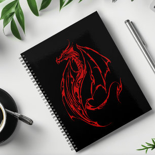 Red Tribal Dragon Black Planner