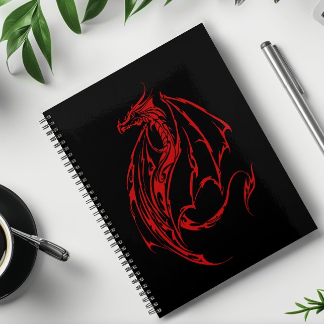 Red Tribal Dragon Black Planner (Creator Uploaded)