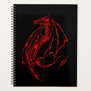 Red Tribal Dragon Black Planner
