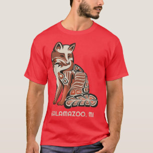 Red Tribal Fo Kalamazoo Native American Artwork St T-Shirt