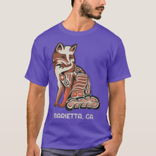 Red Tribal Fo Marietta Georgia Native American Art T-Shirt