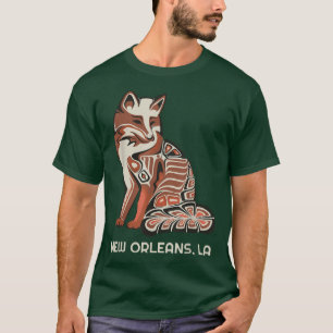 Red Tribal Fo New Orleans Native American Artwork  T-Shirt
