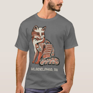 Red Tribal Fo Philadelphia Native American Artwork T-Shirt