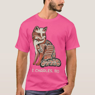 Red Tribal Fo StCharles Native American Artwork T-Shirt