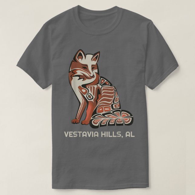 Red Tribal Fo Vestavia Hills Native American Artwo T-Shirt (Design Front)
