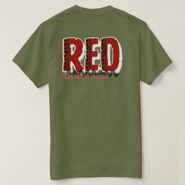 RED Tribal T-Shirt - Honour Our Deployed (Design Back)