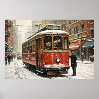 Red Trolley Poster