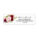 Red Tropical and Romantic Return Address Label