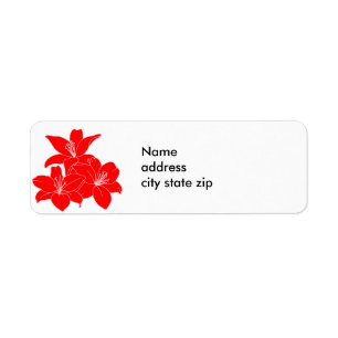 Red tropical flowers