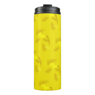 Red Tropical Foliage Light Thermal Tumbler