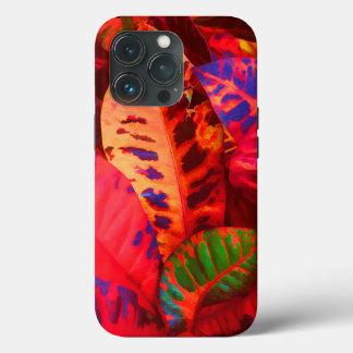 Red tropical leaves Case-Mate iPhone case