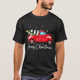 Red Truck Christmas Lights Santa Vintage Xmas T-Shirt