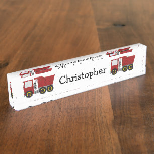 Red Truck Design Nameplate