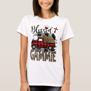 Red truck Leopard blessed Gammie best gift for gra T-Shirt