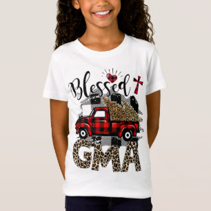 Red truck Leopard blessed Gma best gift for grandm T-Shirt
