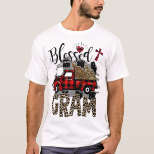 Red truck Leopard blessed Gram best gift for grand T-Shirt