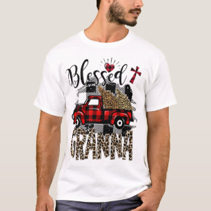Red truck Leopard blessed Granna best gift for gra T-Shirt