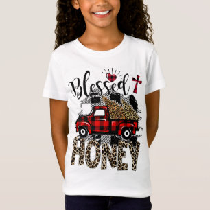 Red truck Leopard blessed Honey best gift for gran T-Shirt