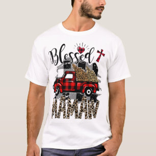 Red truck Leopard blessed Mamaw best gift for gran T-Shirt