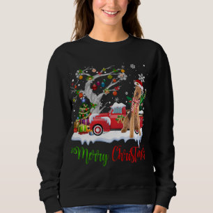 Red Truck Merry Christmas Tree Airedale Terrier Pa Sweatshirt