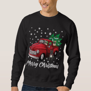 Red Truck Merry Christmas Tree French Bulldog Chri Sweatshirt