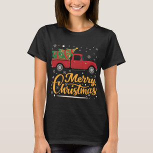 Red Truck Merry Christmas Tree Full of Wishes Mira T-Shirt
