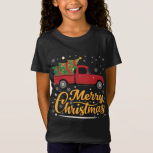 Red Truck Merry Christmas Tree Full of Wishes Mira T-Shirt