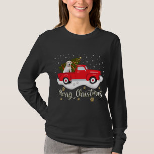 Red Truck Merry Christmas Tree Labrador Retriever T-Shirt
