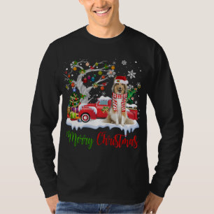 Red Truck Merry Christmas Tree Shetland Sheepdog P T-Shirt