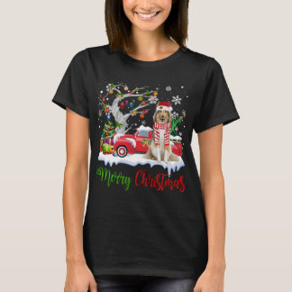 Red Truck Merry Christmas Tree Shetland Sheepdog P T-Shirt