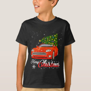 Red Truck Merry Christmas Tree Vintage Red Pickup T-Shirt