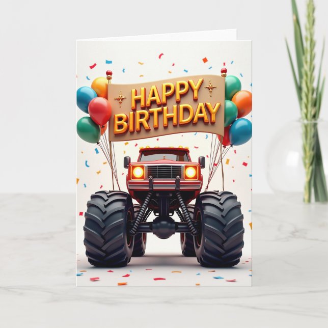 Red Truck Party Card (Front)