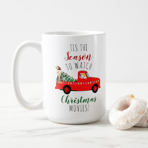 Red Truck & The Season to watch Christmas Movies Coffee Mug