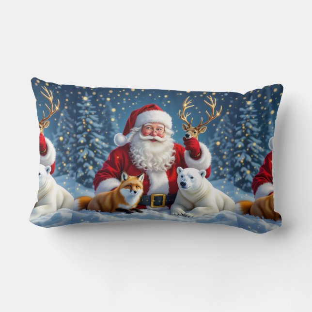 Red Truck with Tree Christmas Throw Pillow (Back)