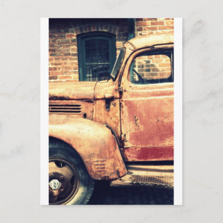 Red Truck Wreck Postcard