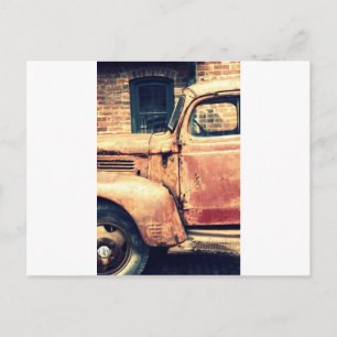 Red Truck Wreck Postcard