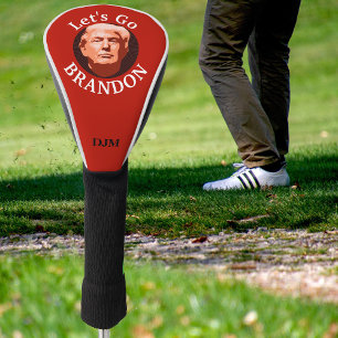 Red Trump Let's Go Brandon Monogram Golf Head Cover