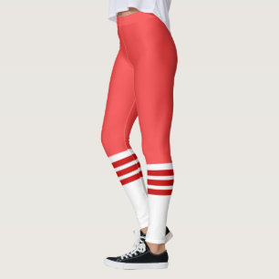 Red Tube Sock Leggings